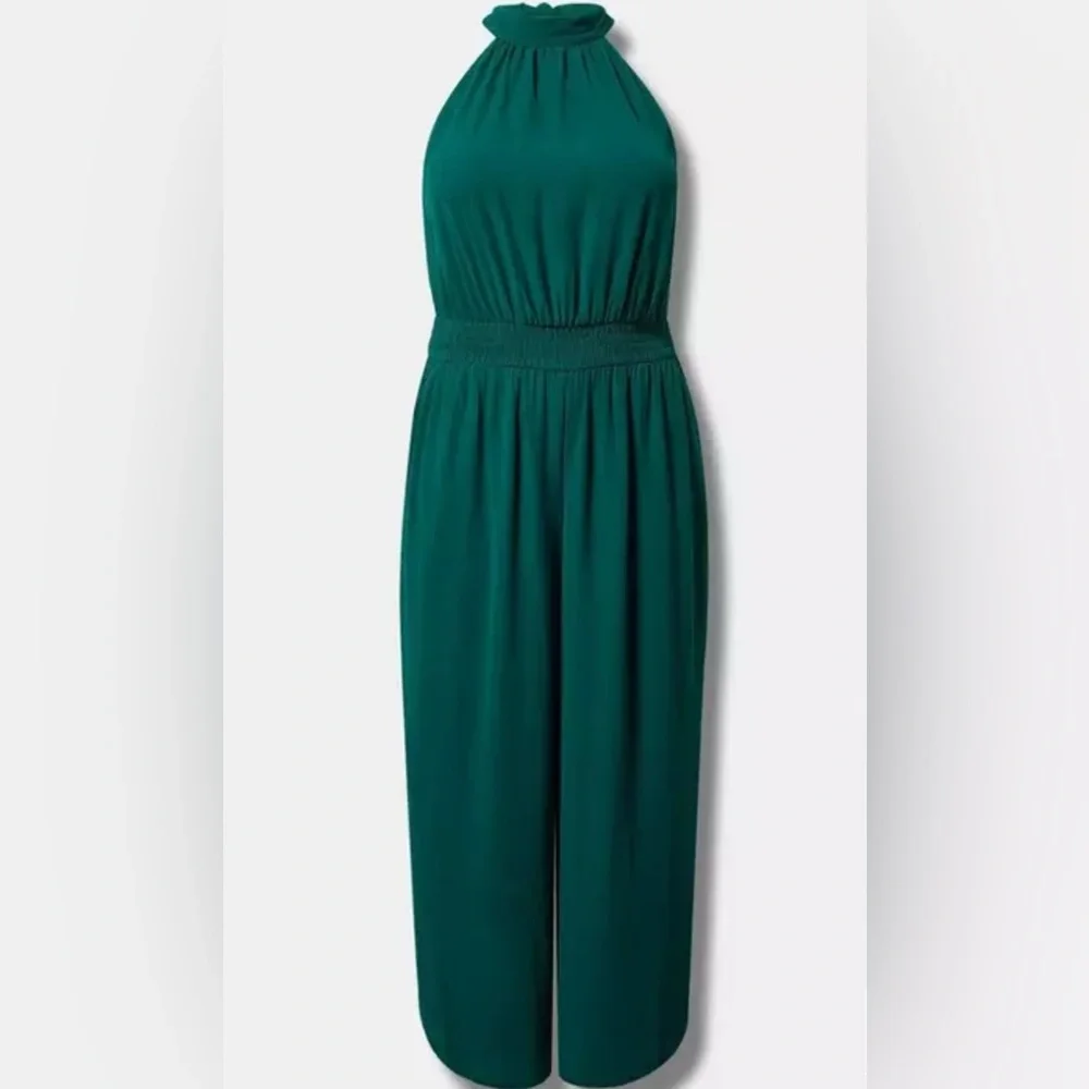 Sleeveless High Neck Chiffon Jumpsuit-NWT 4X - Picture 2 of 5